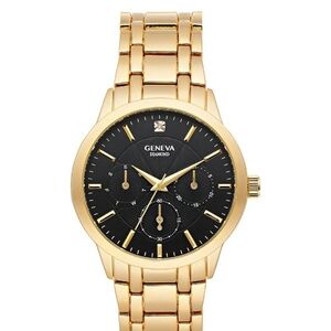 Geneva Luxurious Gold and Black Timepiece